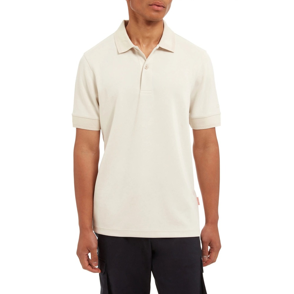 Sealskinz Mens Roydon Soft Touch Cream Minimalist Tech Performance Polo Size M